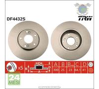 Kit coppia dischi freno TRW Anteriore per HONDA ACCORD VII CR-V II