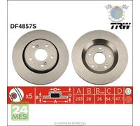 Kit coppia dischi freno TRW Anteriore per HONDA CR-V III IV
