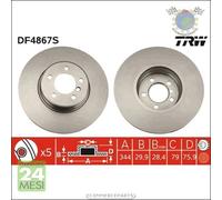 Kit coppia dischi freno TRW Anteriore per LAND ROVER RANGE III