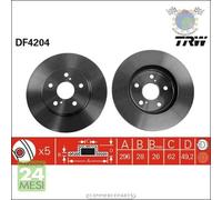 Kit coppia dischi freno TRW Anteriore per LEXUS RX TOYOTA PREVIA CAMRY