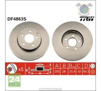 Kit coppia dischi freno TRW Anteriore per MERCEDES CLASSE E 250 220 200 C 300 2