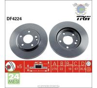 Kit coppia dischi freno TRW Anteriore per MERCEDES VANEO 1.9 1.7 1.6