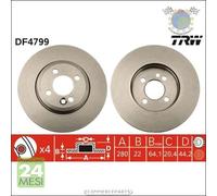 Kit coppia dischi freno TRW Anteriore per MINI #cy