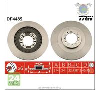 Kit coppia dischi freno TRW Anteriore per MITSUBISHI PAJERO III II I L200 #ce