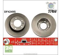 Kit coppia dischi freno TRW Anteriore per NISSAN INTERSTAR OPEL MOVANO A RENAUL
