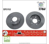 Kit coppia dischi freno TRW Anteriore per NISSAN VANETTE SERENA ##2