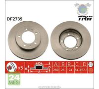 Kit coppia dischi freno TRW Anteriore per NISSAN VANETTE SERENA