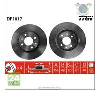 Kit coppia dischi freno TRW Anteriore per RENAULT ESPACE FUEGO 25 18
