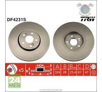 Kit coppia dischi freno TRW Anteriore per RENAULT ESPACE VEL