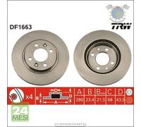 Kit coppia dischi freno TRW Anteriore per SAAB 9000 900