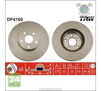 Kit coppia dischi freno TRW Anteriore per TOYOTA CELICA #ba