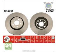 Kit coppia dischi freno TRW Anteriore per VOLVO XC70 V70 S80 S60 #cj