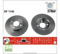 Kit coppia dischi freno TRW per FIAT TEMPRA TIPO