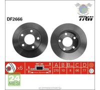 Kit coppia dischi freno TRW Posteriore per AUDI 200 100 A8