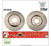 Kit coppia dischi freno TRW Posteriore per AUDI Q5 A7 A6 A5 A4