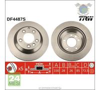 Kit coppia dischi freno TRW Posteriore per AUDI Q7 PORSCHE CAYENNE VW TOUAREG