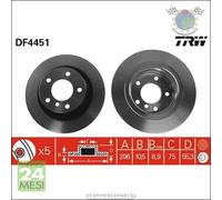 Kit coppia dischi freno TRW Posteriore per BMW 3 E92 316 E90 320 318 1 E87 120