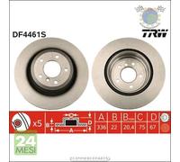 Kit coppia dischi freno TRW Posteriore per BMW X1 E84 xDrive 3 E93 335 330 325