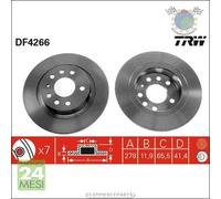 Kit coppia dischi freno TRW Posteriore per CADILLAC BLS FIAT CROMA OPEL VECTRA