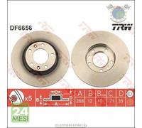 Kit coppia dischi freno TRW Posteriore per CITROEN BERLINGO GRAND C4 II DS OPEL