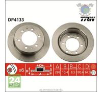Kit coppia dischi freno TRW Posteriore per DAEWOO KORANDO REXTON MUSSO SSANGYON