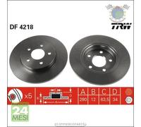 Kit coppia dischi freno TRW Posteriore per FORD MONDEO JAGUAR X-TYPE