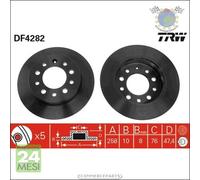 Kit coppia dischi freno TRW Posteriore per HYUNDAI TIBURON COUPE