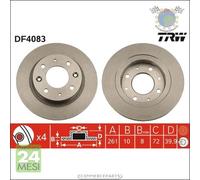 Kit coppia dischi freno TRW Posteriore per KIA CLARUS CARENS