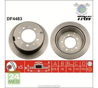 Kit coppia dischi freno TRW Posteriore per LEXUS LX TOYOTA LAND CRUISER
