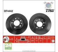 Kit coppia dischi freno TRW Posteriore per MAZDA PREMACY MX-5 626 323 6