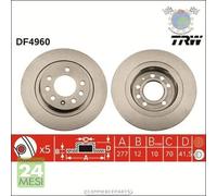 Kit coppia dischi freno TRW Posteriore per OPEL GT