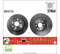 Kit coppia dischi freno TRW Posteriore per OPEL VECTRA B