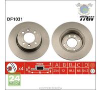 Kit coppia dischi freno TRW Posteriore per RENAULT ESPACE FUEGO 25 18