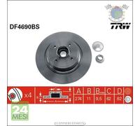 Kit coppia dischi freno TRW Posteriore per RENAULT SCENIC GRAND