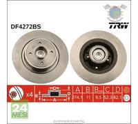 Kit coppia dischi freno TRW Posteriore per RENAULT SCENIC MEGANE #bo