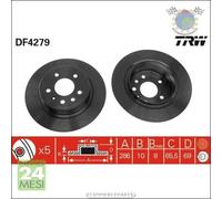 Kit coppia dischi freno TRW Posteriore per SAAB 9-5
