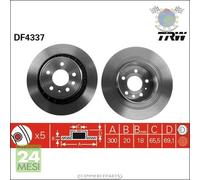 Kit coppia dischi freno TRW Posteriore per SAAB 9-5 #bx