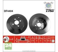 Kit coppia dischi freno TRW Posteriore per TOYOTA COROLLA
