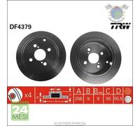 Kit coppia dischi freno TRW Posteriore per TOYOTA COROLLA YARIS PRIUS