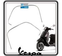 KIT COPPIA DUE BORDO BORDINO BORDINI PROTEZIONE SCUDO CROMATI LATO SINISTRO E DESTRO PER PIAGGIO VESPA GTS 125 200 250 300 - VESPA GTV 125 200 250 300 - VESPA GT 125 200 250 300 ORIGINALI.