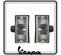 KIT COPPIA DUE FANALINO FANALINI FRECCIA FRECCE INDICATORE DI DIREZIONE ANTERIORI BIANCHI PER VESPA PX - VESPA ARCOBALENO