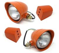 Kit Coppia Fanali a due Luci + Supporti Serie Oro Sinistro + Destro per Trattori