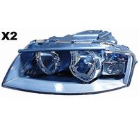KIT COPPIA FARI PROIETTORI ANT SX DX AUDI A3 3 E 5 PORTE SPORT BACK 09/2004>05>