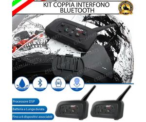 KIT COPPIA INTERFONO AURICOLARE MICROFONO BLUETOOTH PER MV AGUSTA S 350
