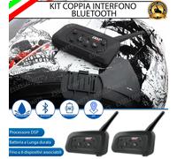 KIT COPPIA INTERFONO AURICOLARE MICROFONO BLUETOOTH PER YAMAHA YBR 125