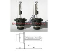 KIT COPPIA LAMPADE LAMPADINE D2R 35W 4300K HID CON SCHERMATURA