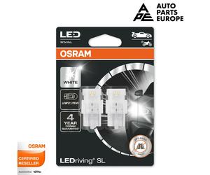 KIT COPPIA LAMPADE LAMPADINE LED W21/5W T20 WHITE 6000K 4 ANNI DI GARANZIA