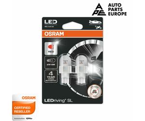 KIT COPPIA LAMPADE LED W16W ROSSE 12V 4 ANNI DI GARANZIA