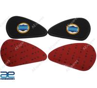 Coppia Para Ginocchia Serbatoio Royal Enfield In Gomma Nero Adesivo