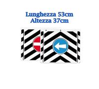 KIT COPPIA PARASPRUZZI UNIVERSALI CON SEGNALI COMPLETI DI VITI E STAFFE 53X37